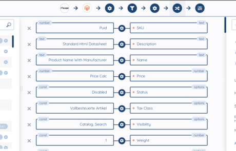 Screenshot aus der Schnittstellen-Anbindung Shopify>Magento