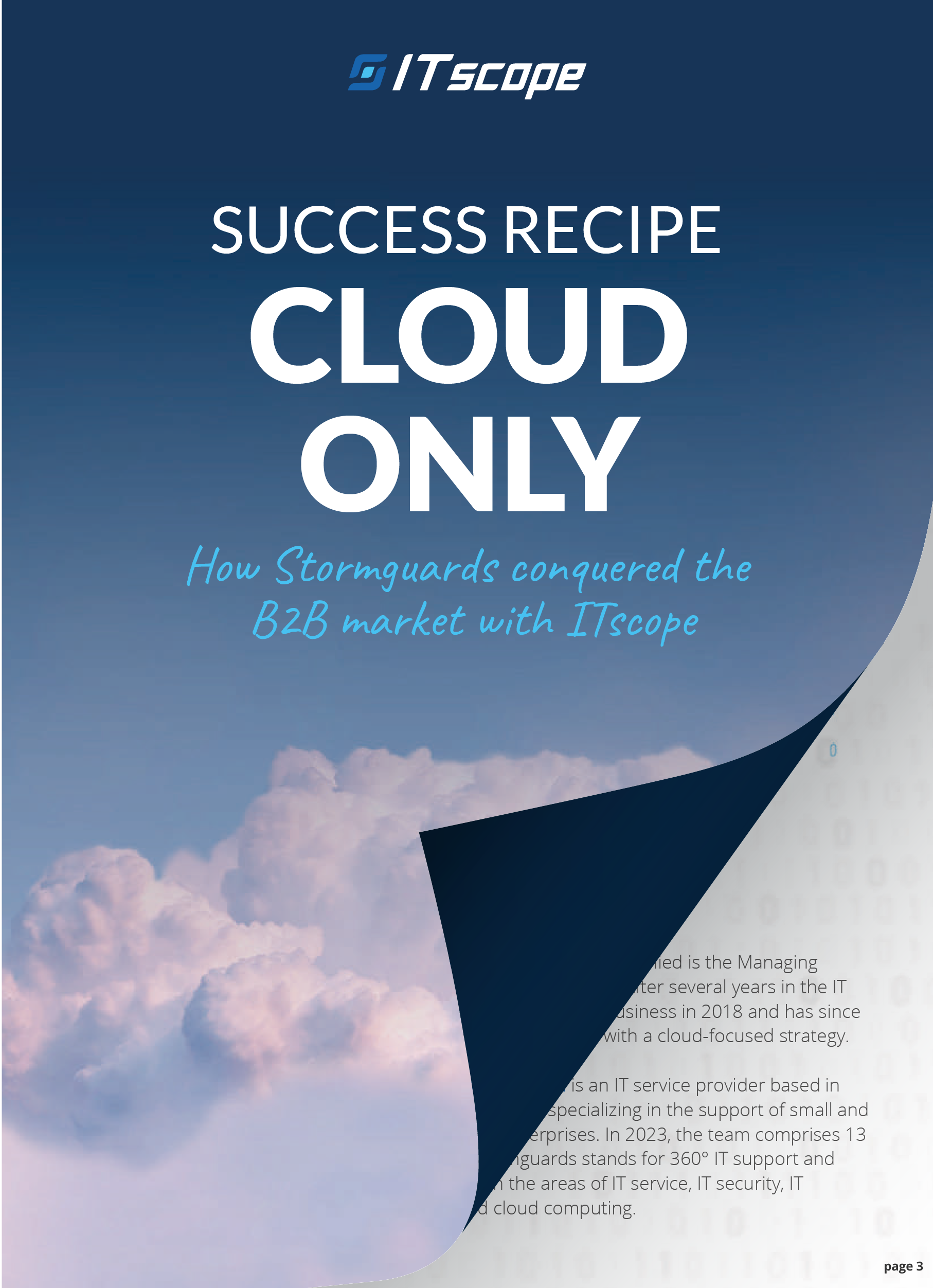 Sucess Recipe Cloud only - How Stormguards conquered the B2B market with ITscope